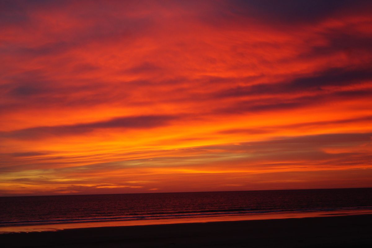 Anse de Sciotot, Cotentin, coucher de soleil