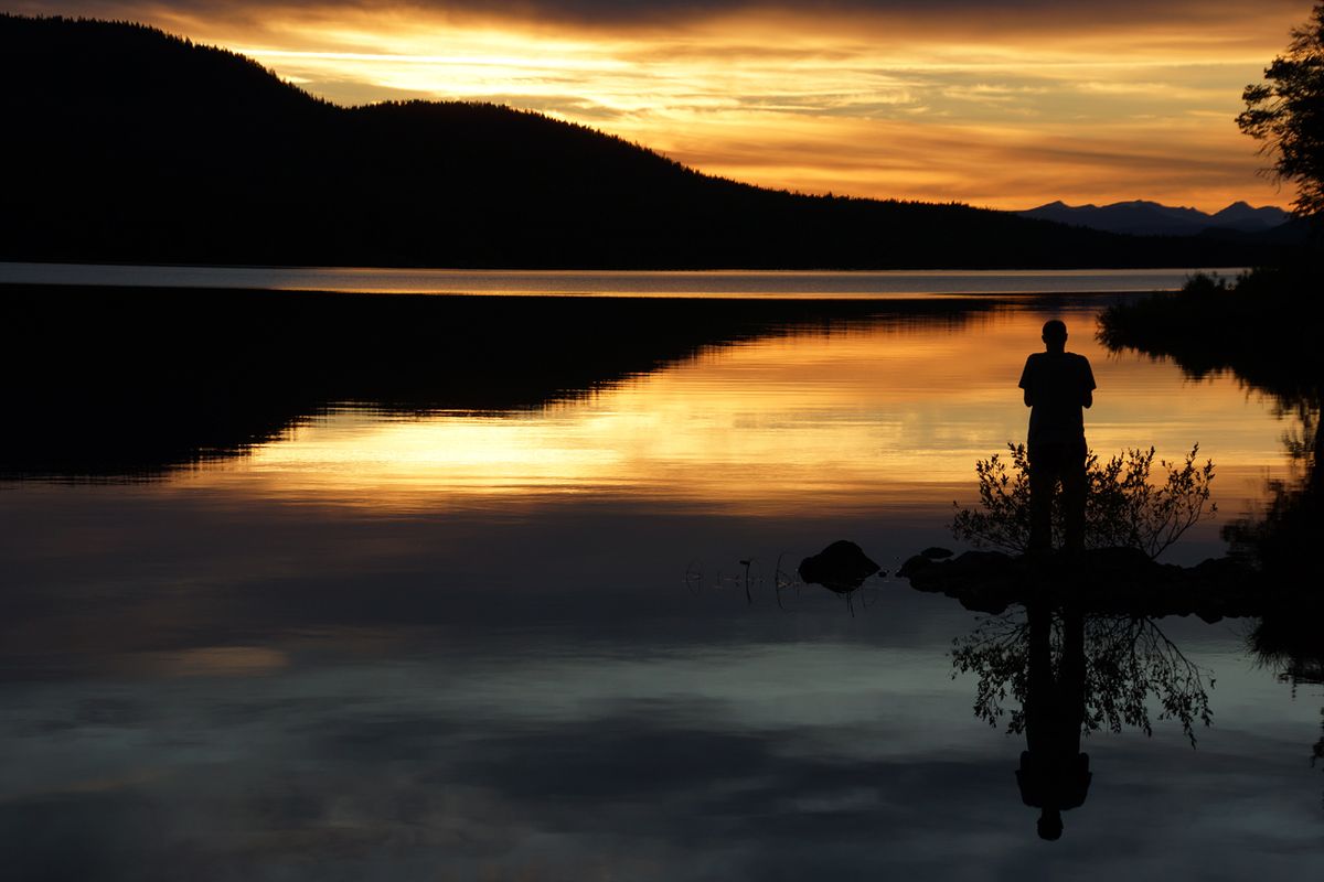 Der Blick auf eine ruhige Landschaft - Lappland Schweden