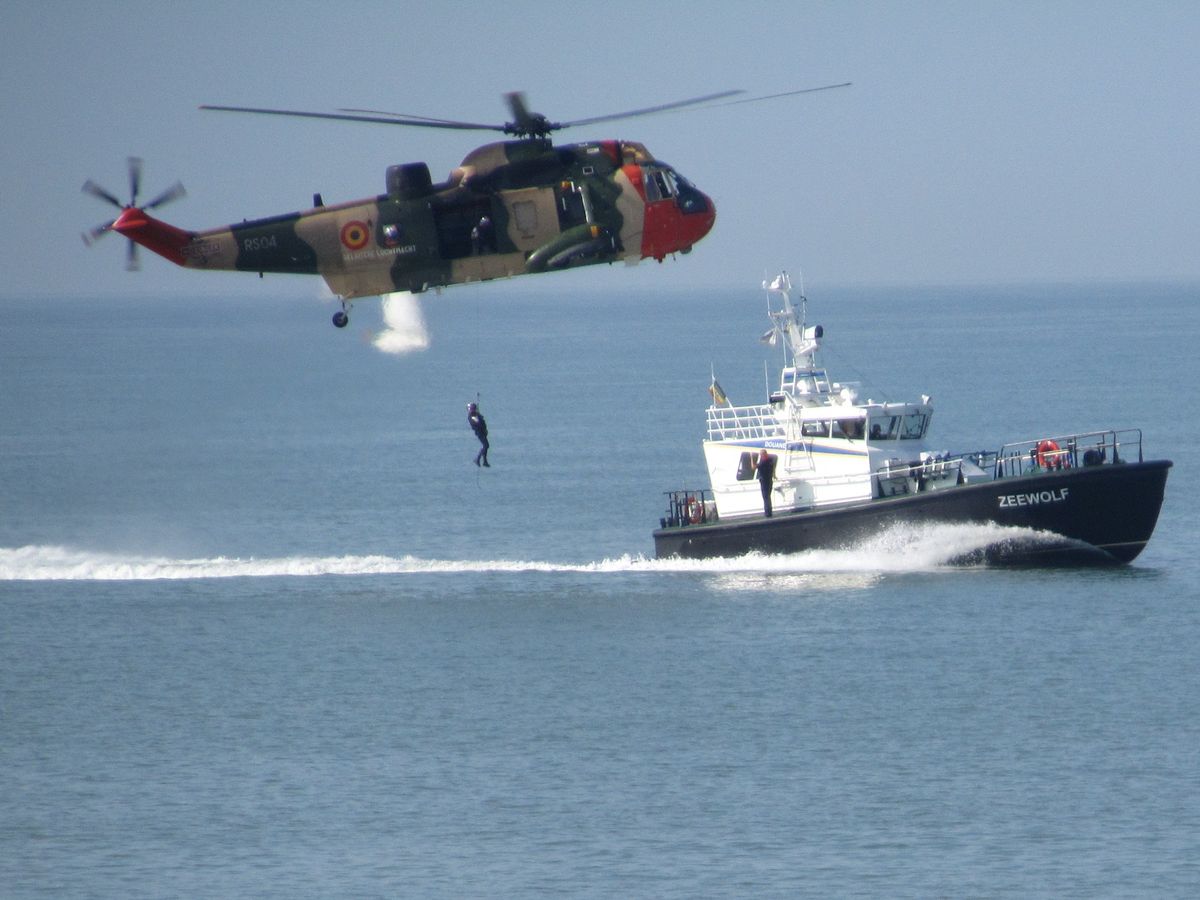 oefening op zee