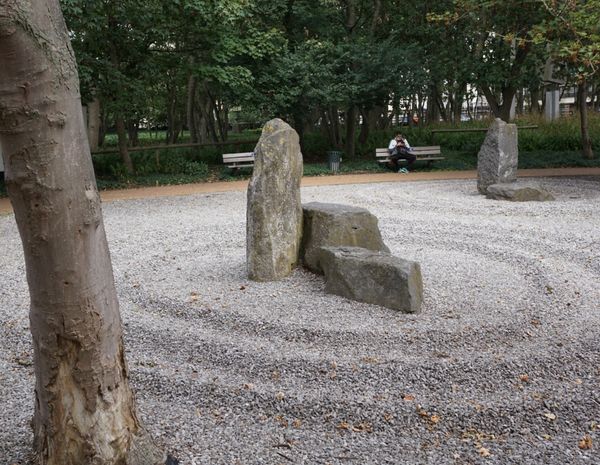 Zen-Stein Garten in Oostende (Belgien).