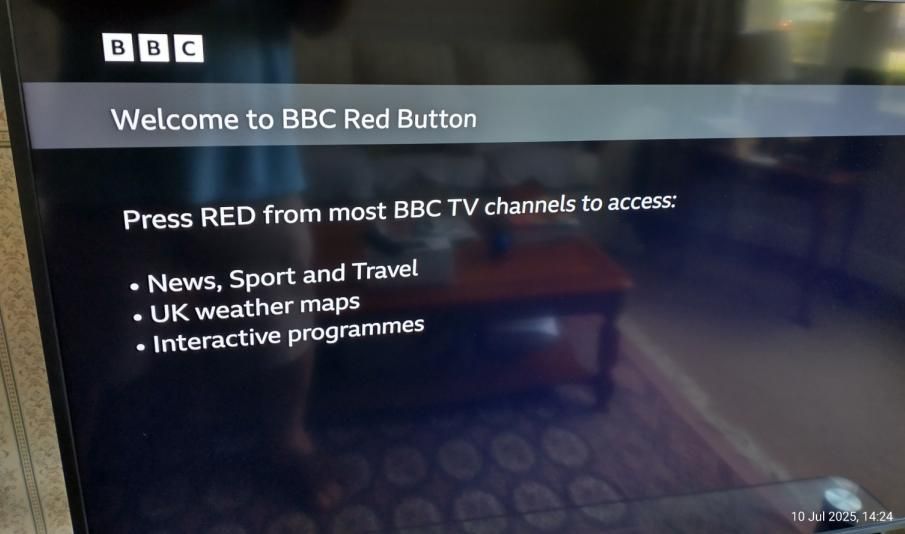 New Bravia Red Button home page